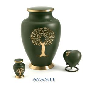 Aria Brass, large (Options: Green Tree of Life, Pink Rose, Blue Doves, Bronze Wheat)