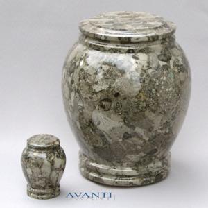 Natural Stone urns, large (Options: Oceanic, White, Green Zebra)