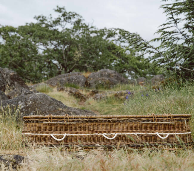 Woven Willow Coffin